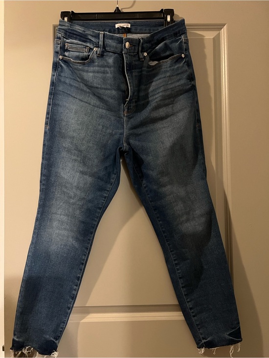 Good American Always Fit Denim - Women's High-Rise Skinny Jeans in Medium Blue Wash